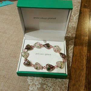 Artisan glass beaded bracelet